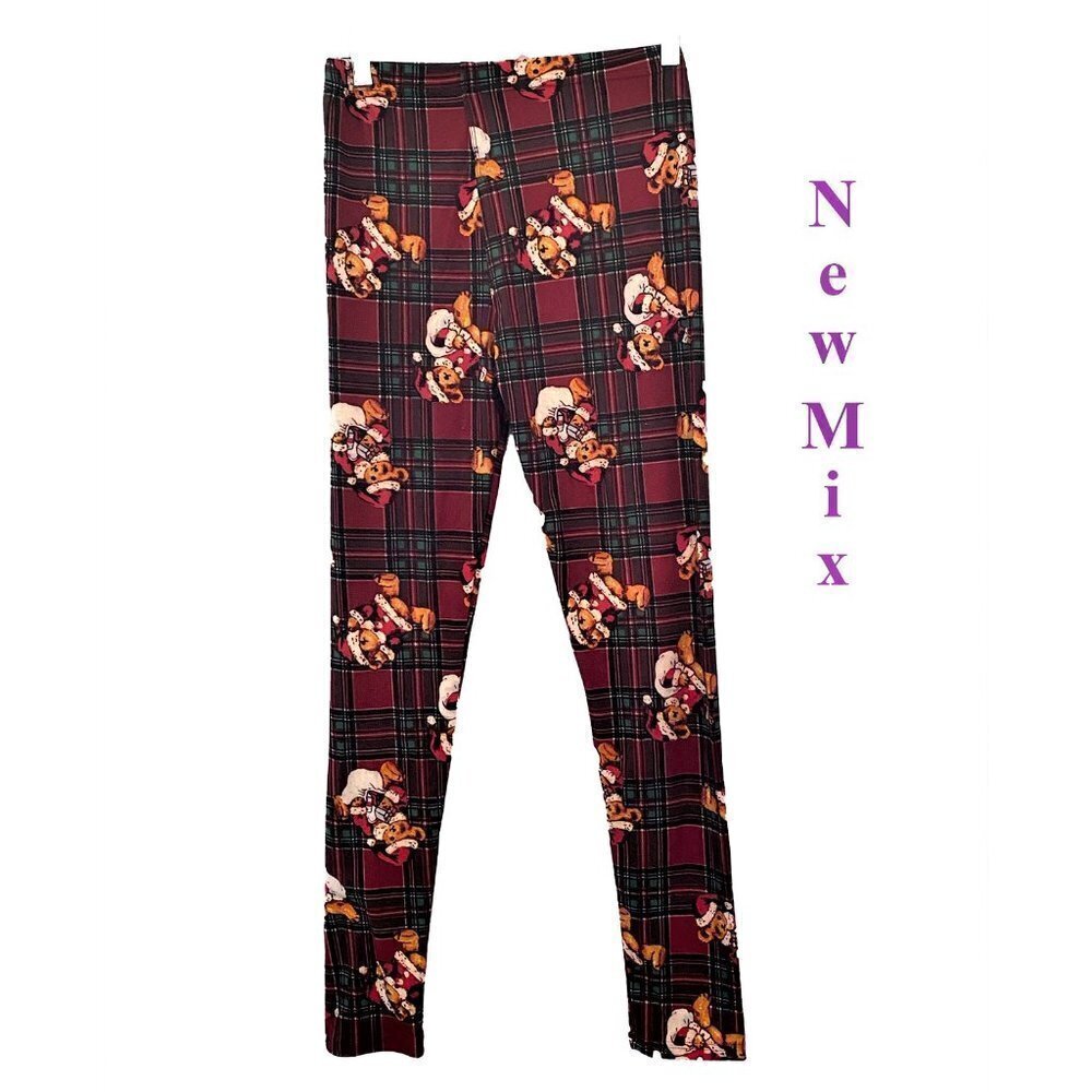 NWT New Mix X-Mas Theme Teddy Bear Leggings Lounge